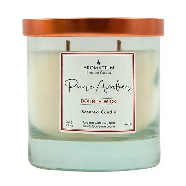 Premium Candles Pure Amber Double Wick - Aromatium - Comparador de precios