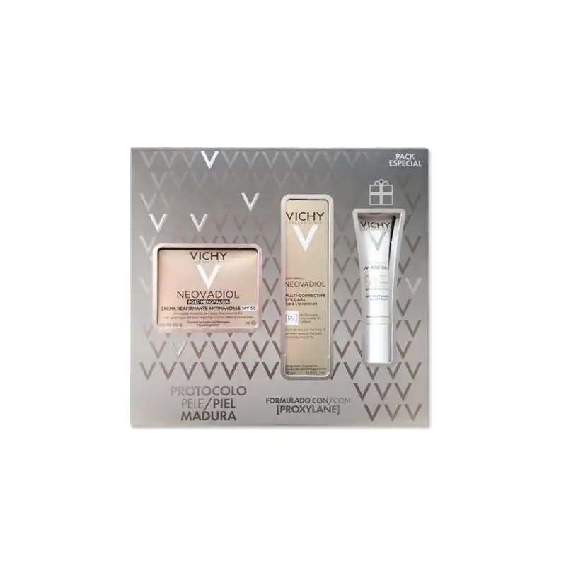 Set Neovadiol Crema Post Menopausia Spf50 50ml + Contorno Ojos 15ml + Mini Talla Uv Age Daily - Vichy - Comparador de precios