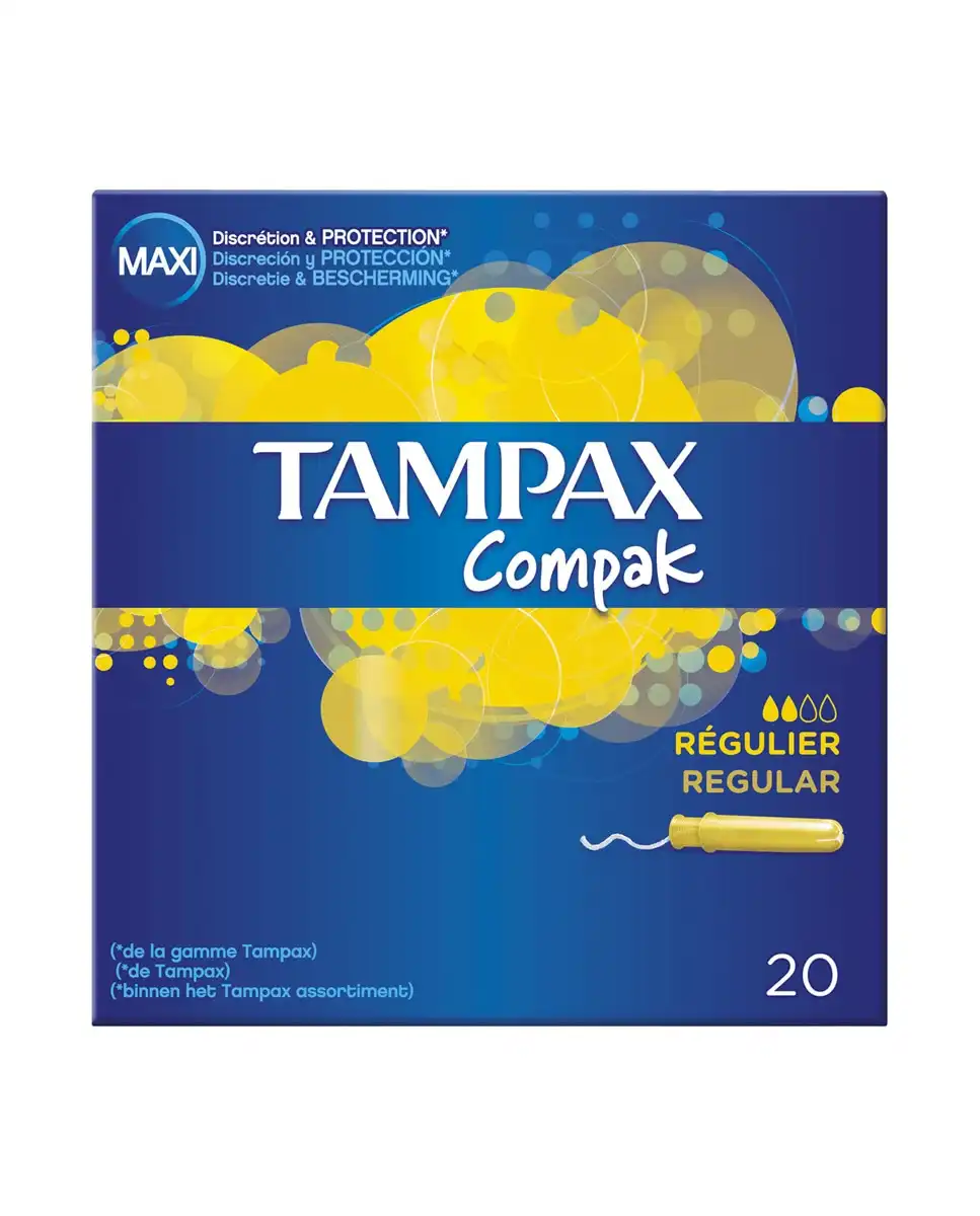 Tampax - 20 Tampones Con Aplicador Compak Regular - Tampax - Comparador de precios