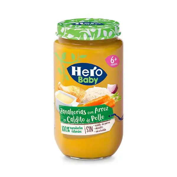 Tarrito Zanahorias Con Arroz En Caldito De Pollo - HERO - Comparador de precios