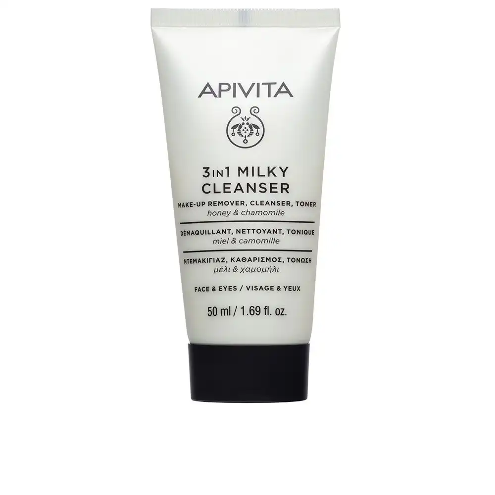 3 EN 1 LECHE LIMPIADORA rostro y ojos - Limpiador facial y desmaquillante 50 ml - Apivita - Comparador de precios
