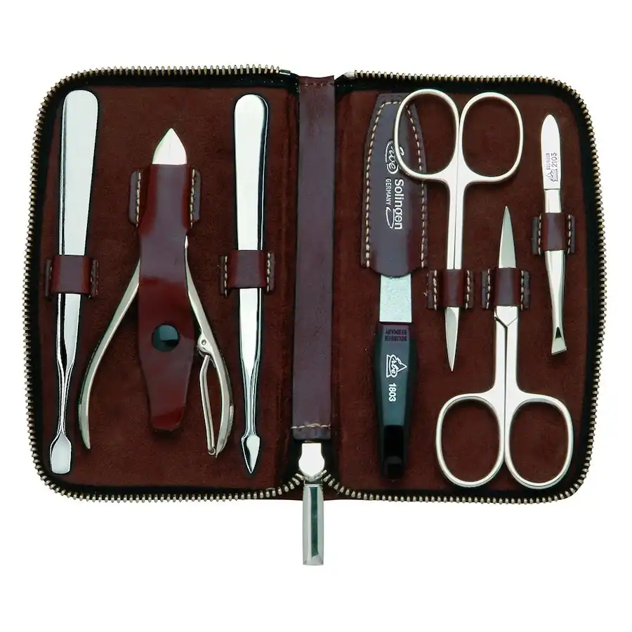 ERBE - Set de Manicura "Houston", Marrón, 7 Piezas Organizadores de maquillaje 1 pieces 1 Pieza - ERBE - Comparador de precios