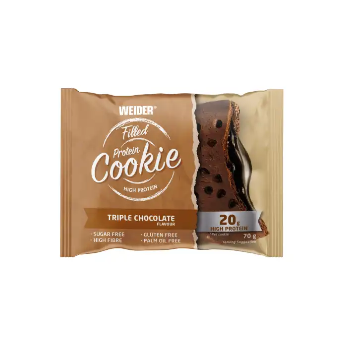 Filled Protein Cookie Triple Chocolate 70 gr - Weider - Comparador de precios