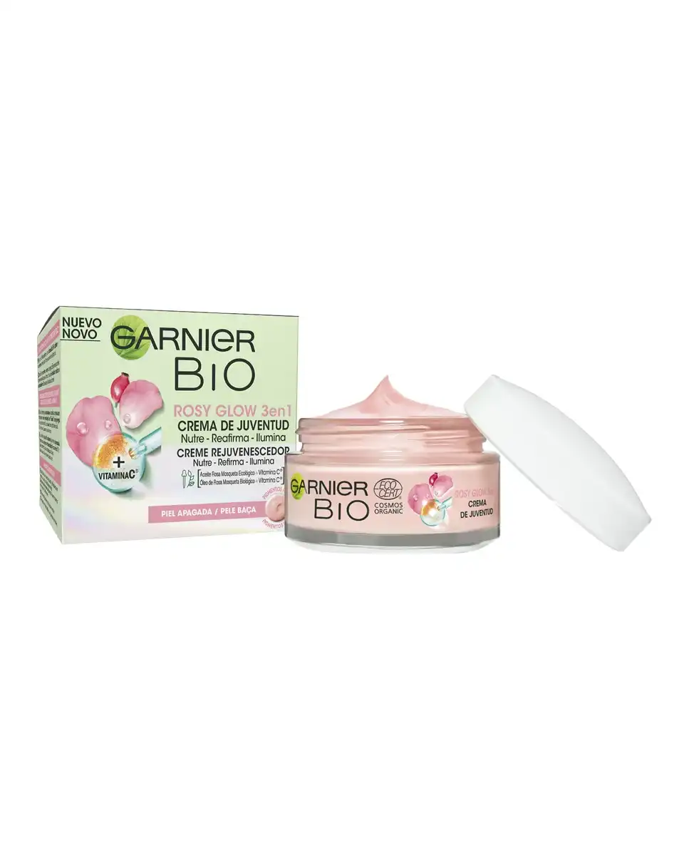 Garnier - Crema De Juventud Rosy Glow 3 En 1 BIO - Garnier - Comparador de precios