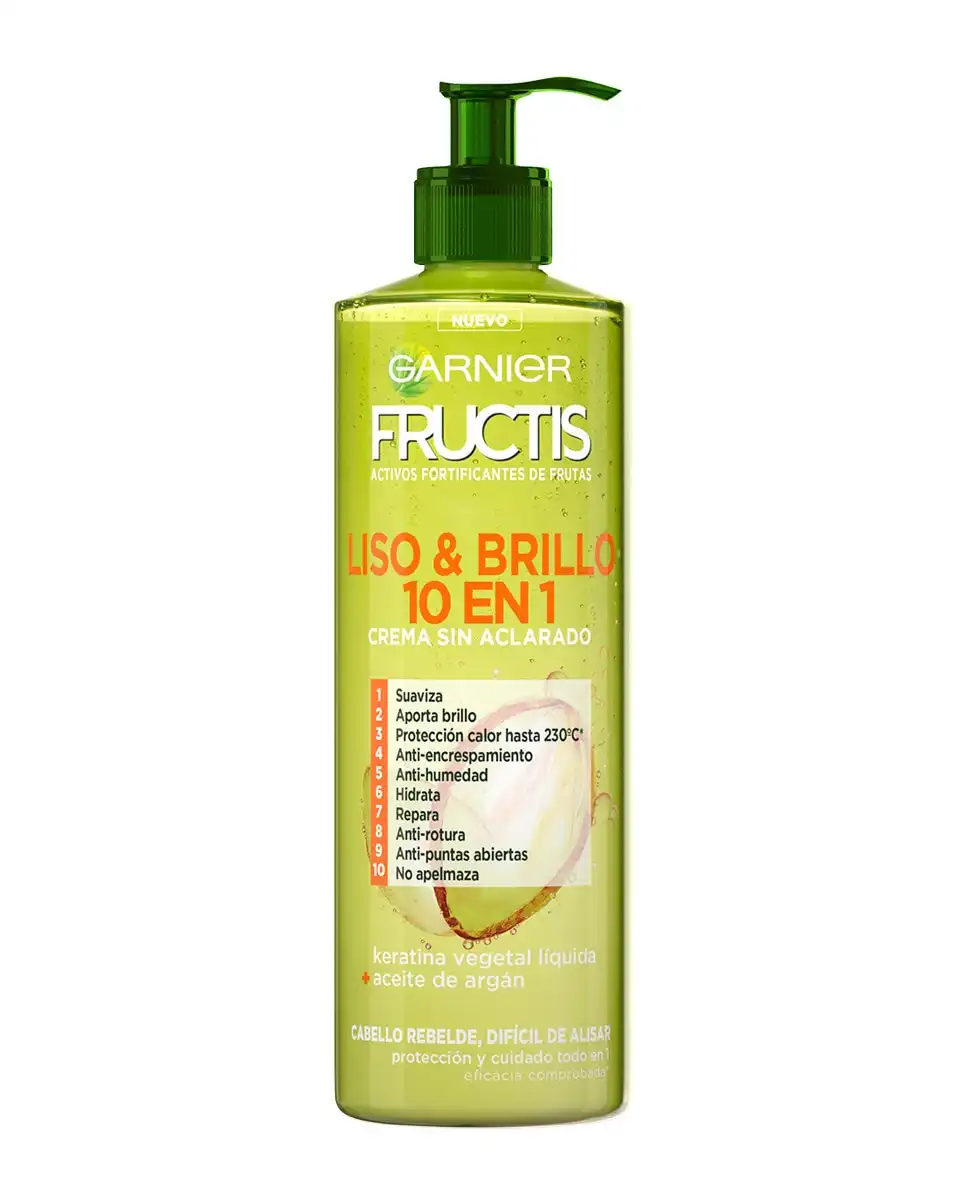 Garnier - Tratamiento Capilar Fructis Liso Y Brillo 10 En 1, 400 Ml - Garnier - Comparador de precios