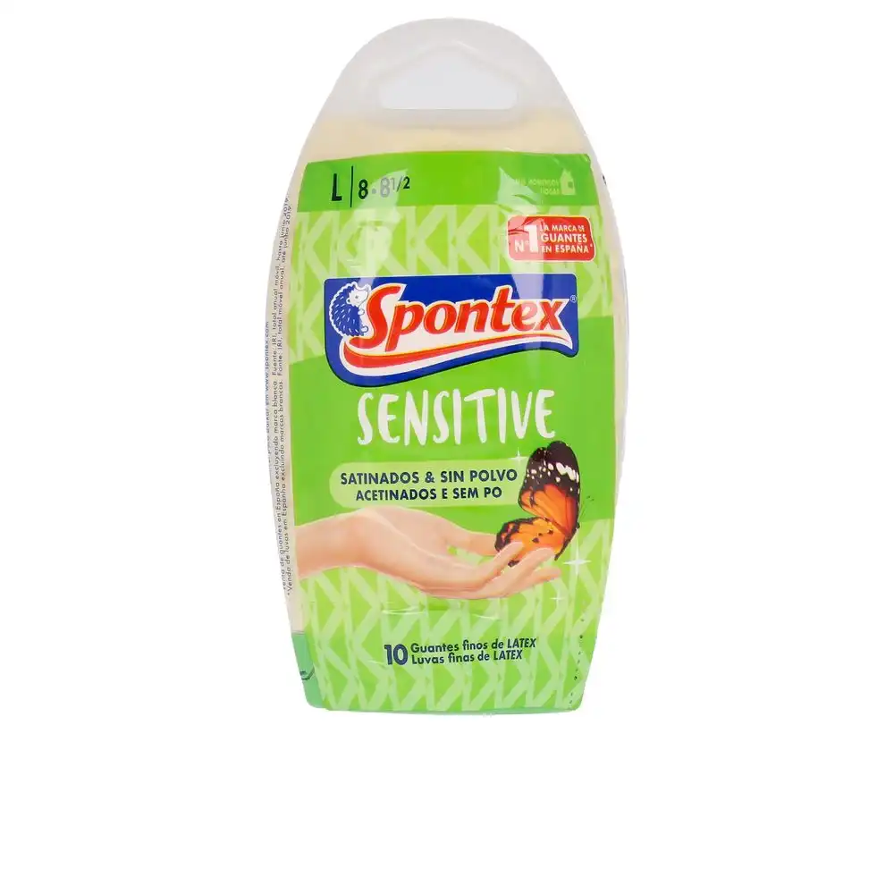 Latex Sensitive guantes satinados sin polvo talla L - Spontex - Comparador de precios