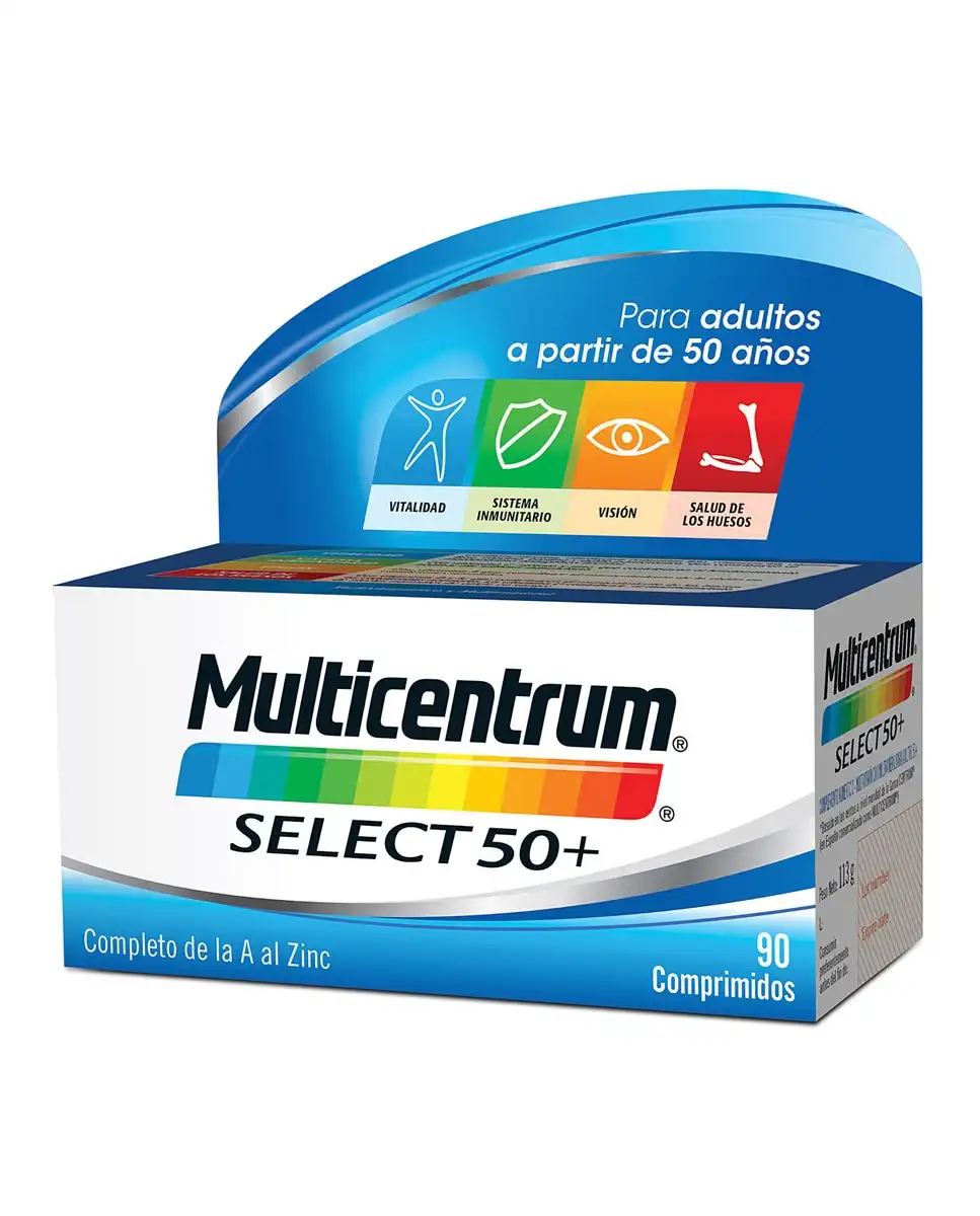 Multicentrum - 90 Comprimidos Select 50+ - Multicentrum - Comparador de precios