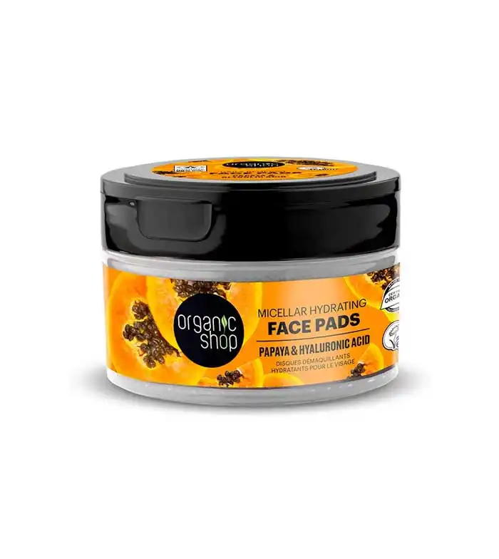 Organic Shop - Discos faciales desmaquillantes hidratantes - Papaya y ácido hialurónico - Organic Shop - Comparador de precios
