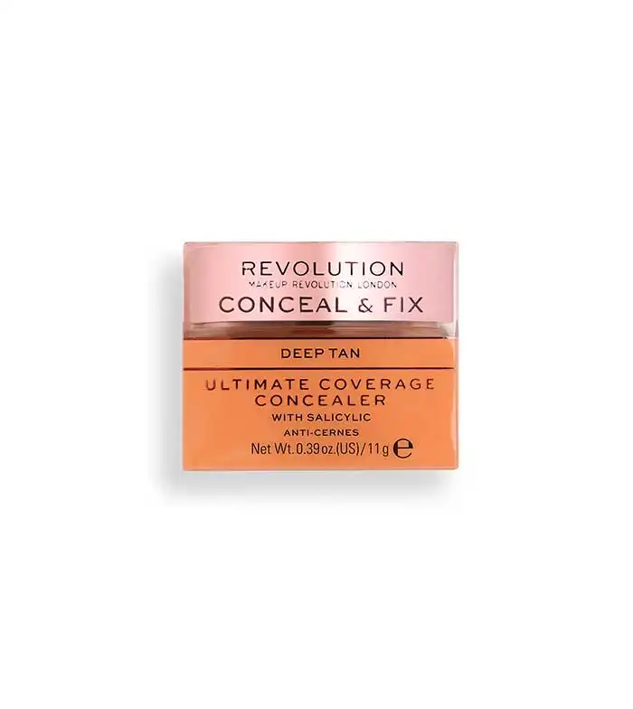 Revolution - Corrector Ultimate Coverage Conceal & Fix - Deep Tan - Makeup Revolution - Comparador de precios
