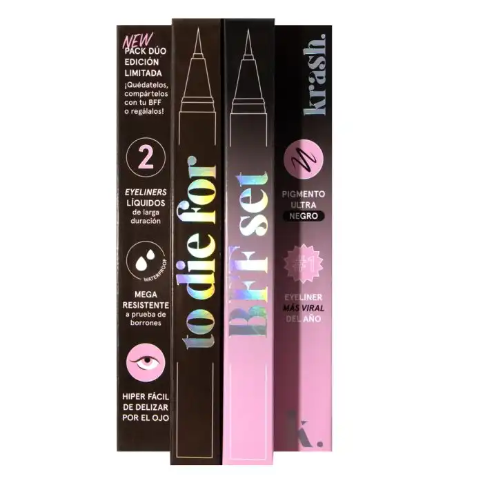 To Die For My Best Friend Limited Edition Eyeliner Set Carbon Black - Safe Word - Krash Kosmetics - Comparador de precios
