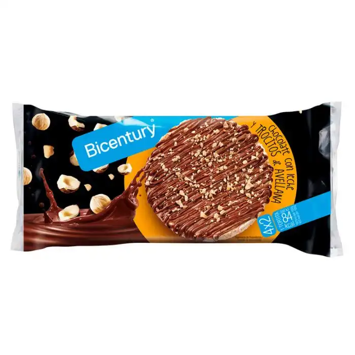 Tortitas de Arroz con Chocolate con Leche y Avellanas - BICENTURY - Comparador de precios