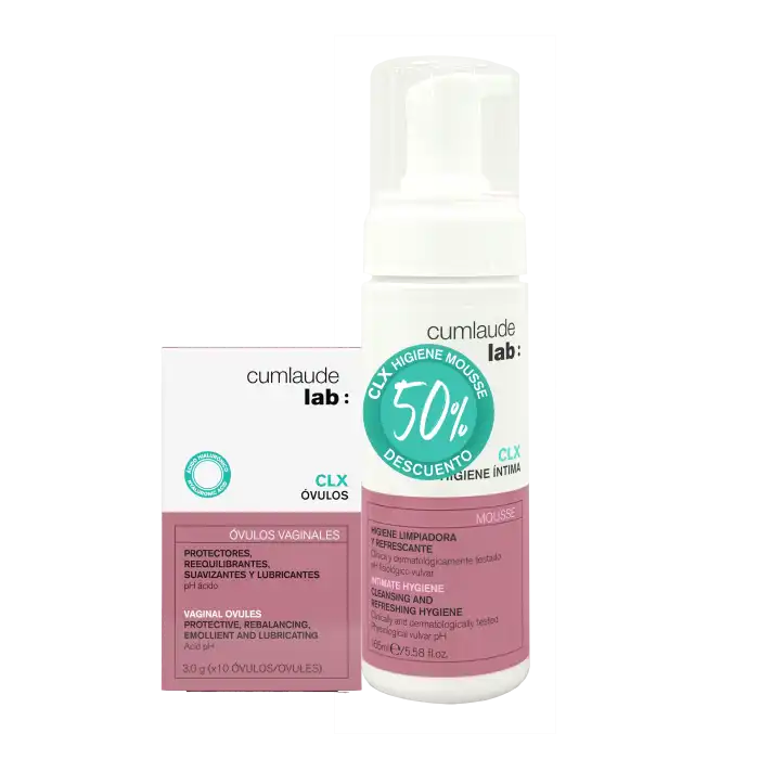 Pack CLX Óvulos Vaginales + CLX Mousse Higiene Íntima 165 ml - Cumlaude Lab - Comparador de precios