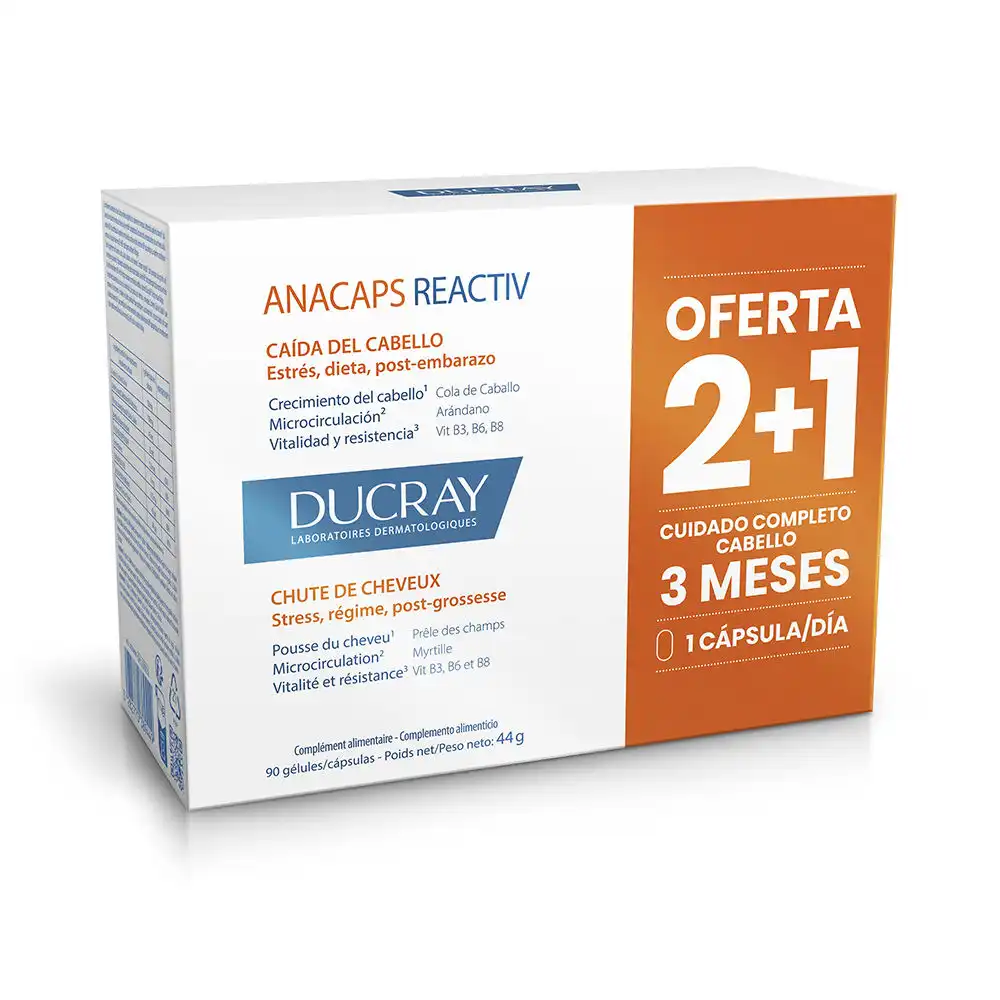 Anacaps Reactiv complemento alimenticio caída del cabello reaccional 90 u - Ducray - Comparador de precios