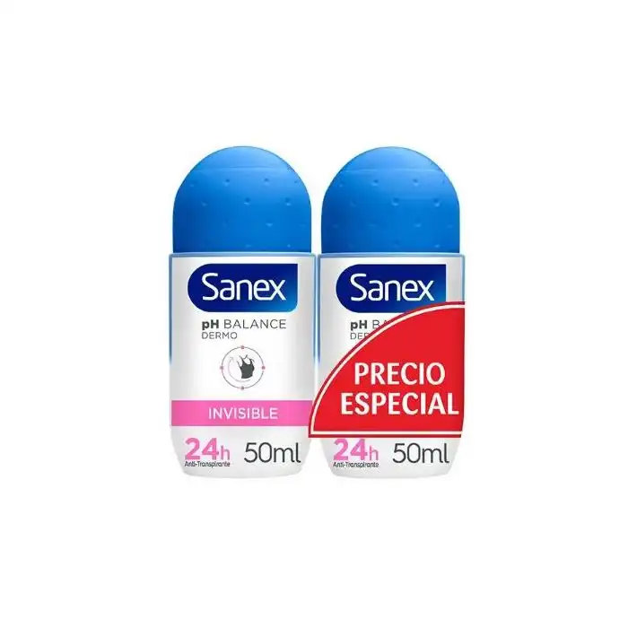 Desodorante Roll On Dermo Invisible 50 ml - Sanex - Comparador de precios