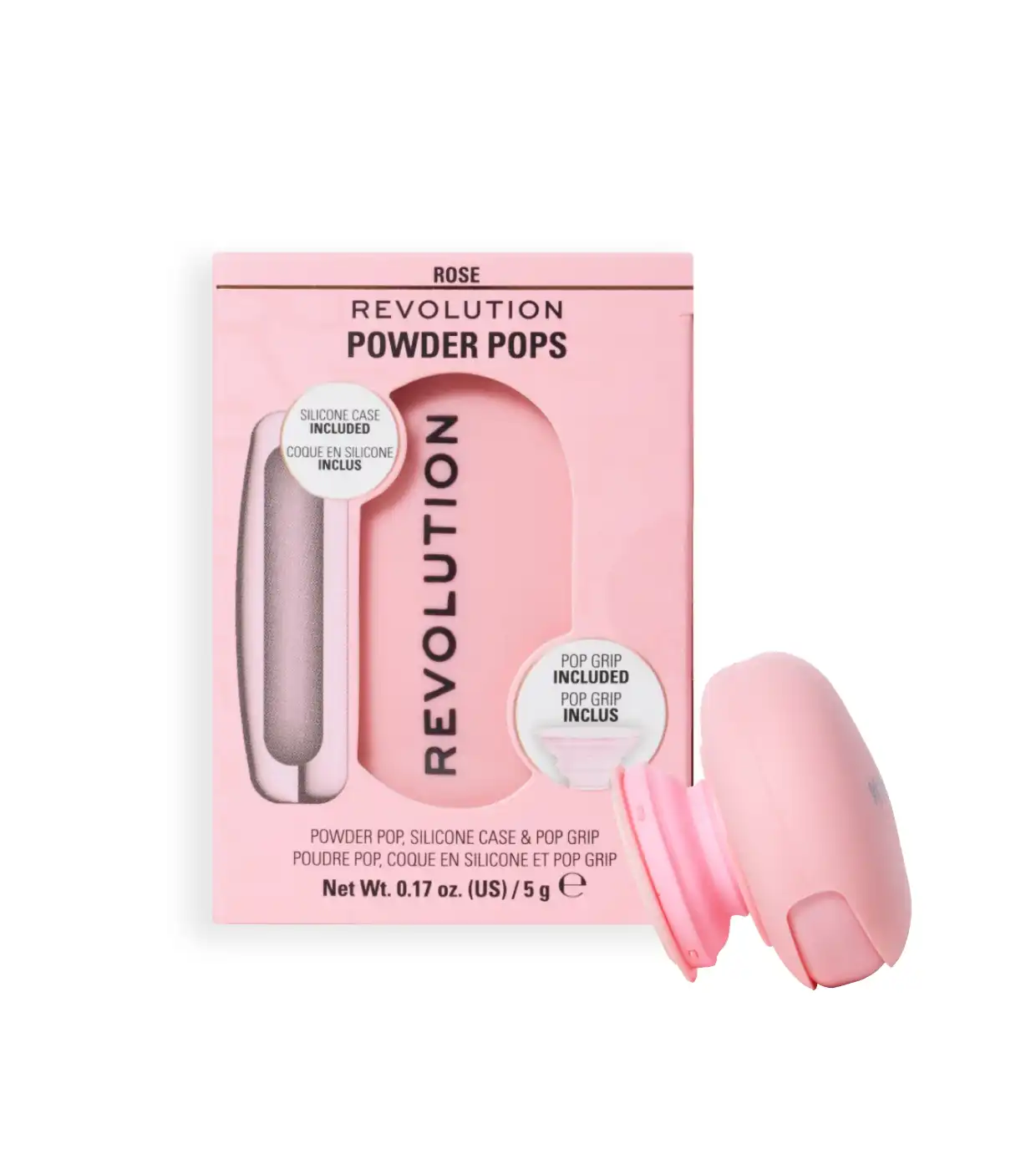 Makeup Revolution - Polvos compactos + Agarre adhesivo para el móvil Powder Pops - Rose - Makeup Revolution - Comparador de precios