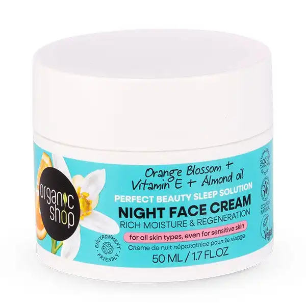 Night Face Cream Rich Moisture & Regeneration - Organic Shop - Comparador de precios