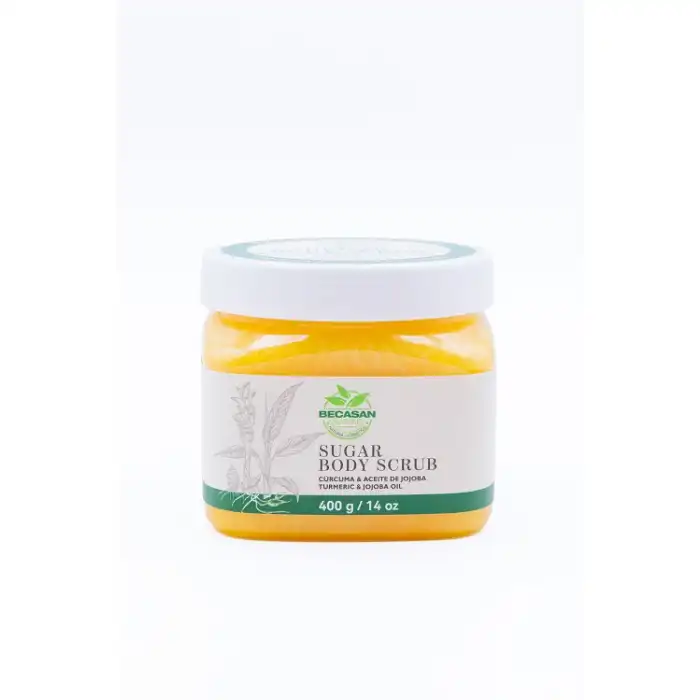 Sugar Body Scrub con Cúrcuma y Aceite de Jojoba 400 gr - Becasan Nature - Comparador de precios