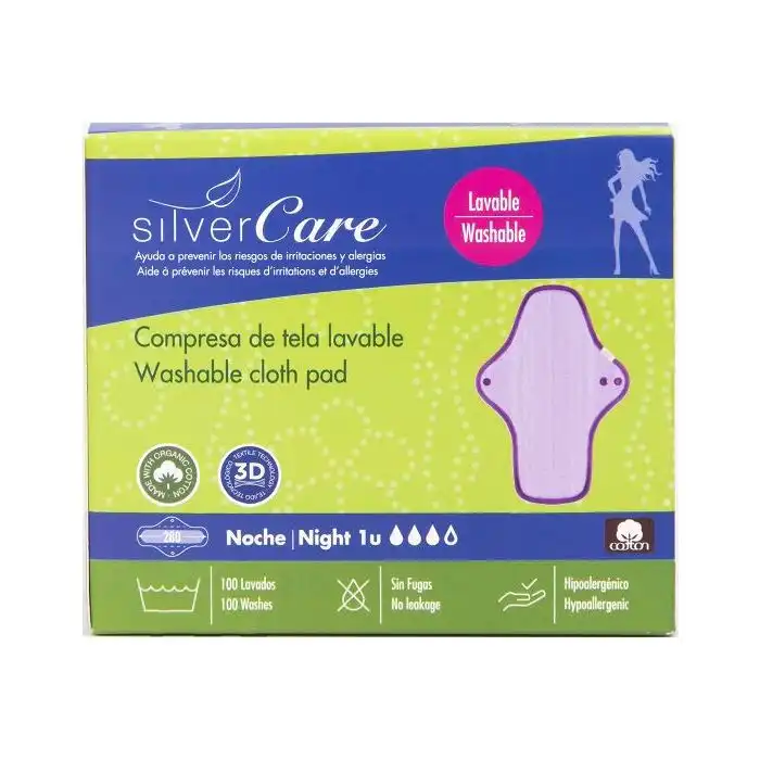 Compresa Noche con Alas Tela de Algodón Ecológico - SILVER CARE - Comparador de precios