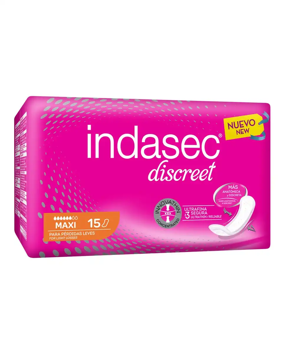 Indasec - Compresa Incontinencia Maxi B 15 Unidades - Indasec - Comparador de precios