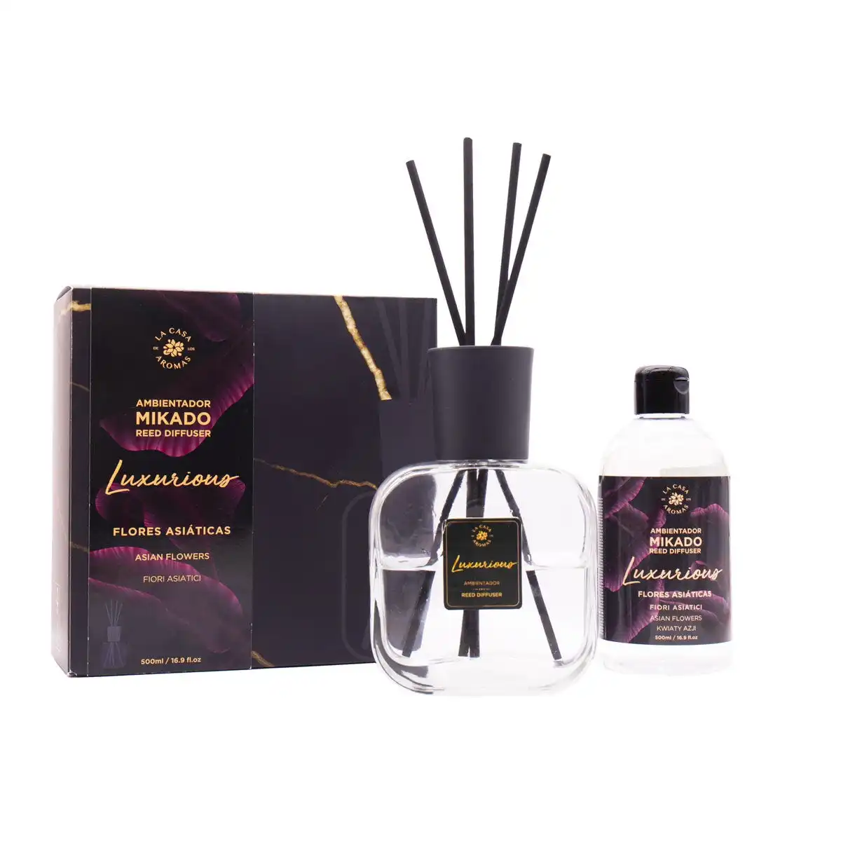 Luxurious Cofre Mikado Flores Asiáticas - La Casa de los Aromas - Comparador de precios