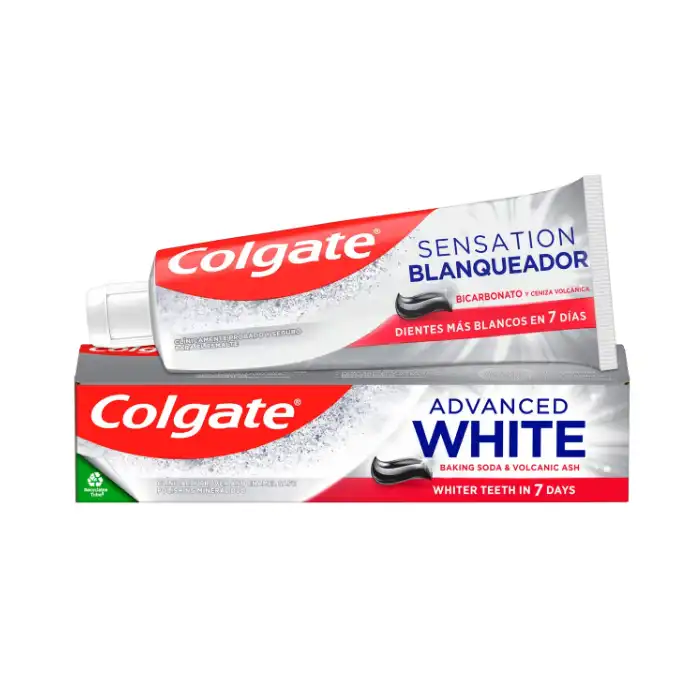Pasta Sensation Blanqueador con Bicarconato y Ceniza Volcánica 75 ml - Colgate - Comparador de precios