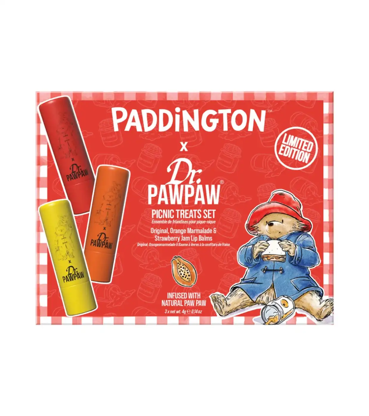 Dr. PAWPAW - *Paddington* - Set de bálsamos labiales - Picnic Treats Set - Dr PawPaw - Comparador de precios