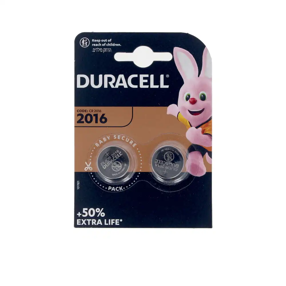 Duracell Boton Litio 3V 2016 DL/CR2016 pilas pack x 2 u - Duracell - Comparador de precios