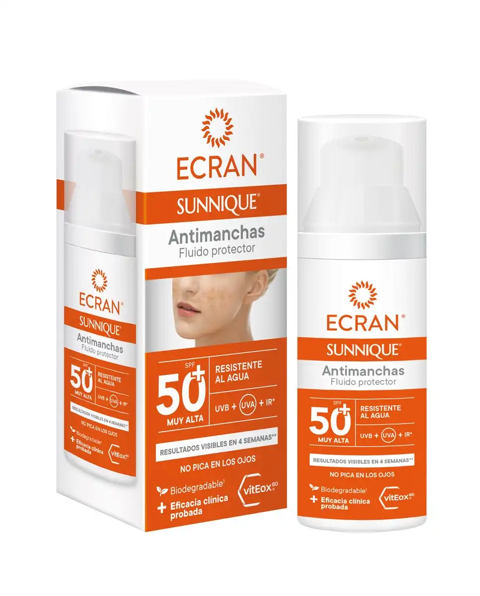 Ecran - Protector Solar Antimanchas Cara Y Escote SPF50+ Sunnique - Ecran - Comparador de precios