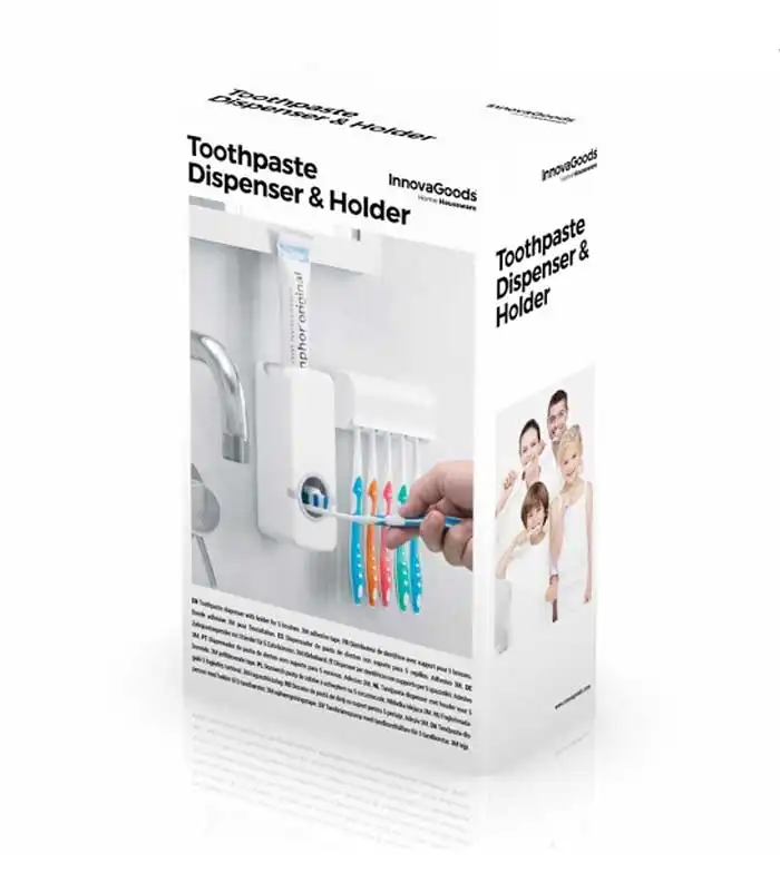 InnovaGoods - Dispensador de pasta dental con soporte para cepillos - InnovaGoods - Comparador de precios
