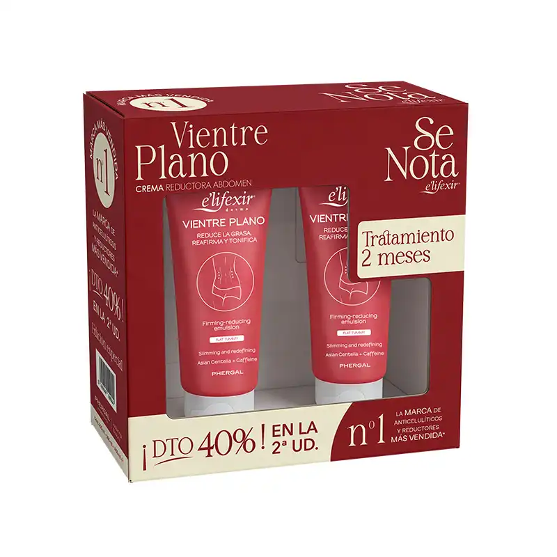 Pack Ahorro Vientre Plano Crema Reductora Abdomen 2x200 Ml - E'lifexir - Comparador de precios