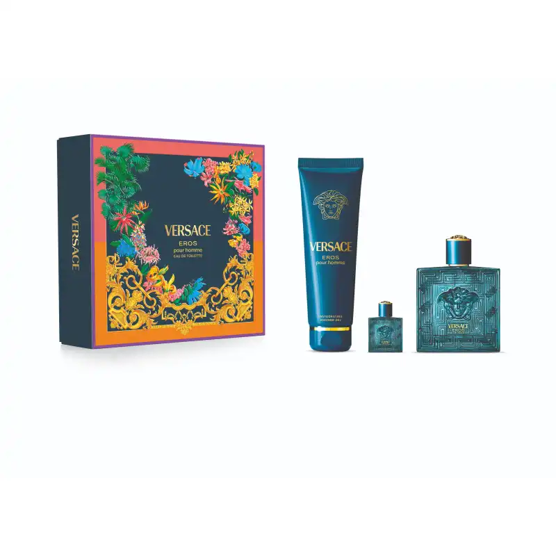 Set Eros Eau De Toilette 100 Ml + Mini + Shower Gel - Versace - Comparador de precios