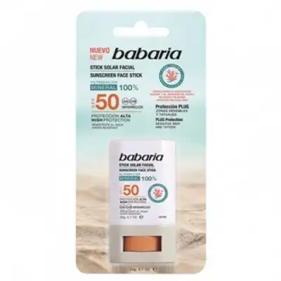 Babaria Babaria Stick Solar Facial SPF50, 20 ml - Babaria - Comparador de precios