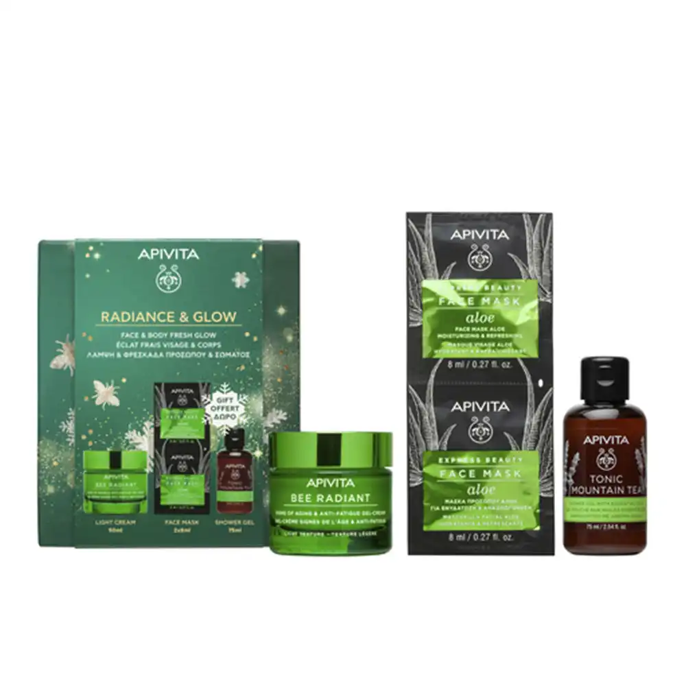 BEE RADIANT GEL-CREMA SIGNOS DE ENVEJECIMIENTO Y ANTIFATIGA ESTUCHE 3 pz - Apivita - Comparador de precios