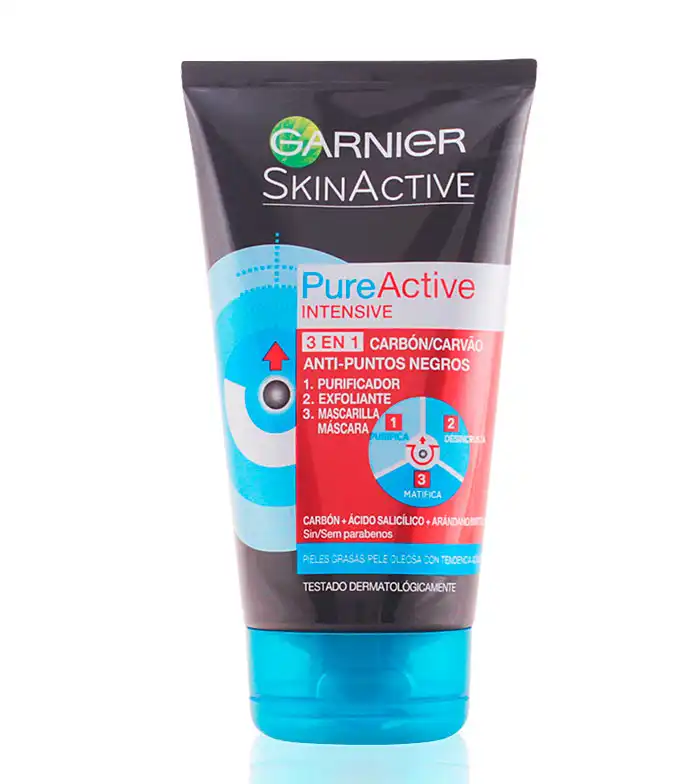 Garnier - Limpiador 3 en 1 Carbón Pure Active Intense - Garnier - Comparador de precios