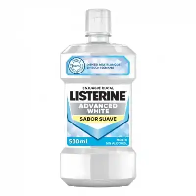 Listerine Listerine Enjuague Bucal Advanced White Sabor Suave Menta , 500 ml - Listerine - Comparador de precios