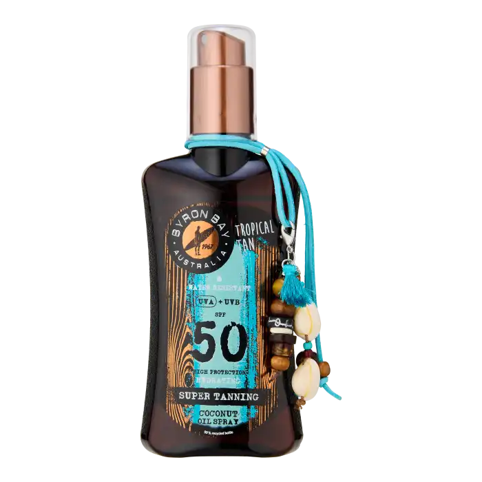 Super Tanning Spray Aceite Bronceador SPF 50 200 ml - Byron Bay - Comparador de precios