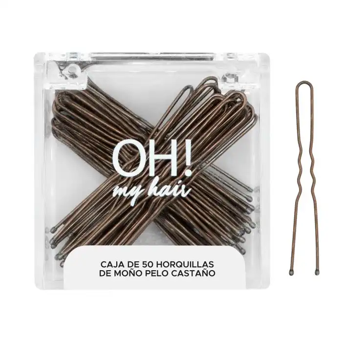 Oh My Hair Caja 50 Horquillas de Moño Pelo Castaño - You Are The Princess - Comparador de precios