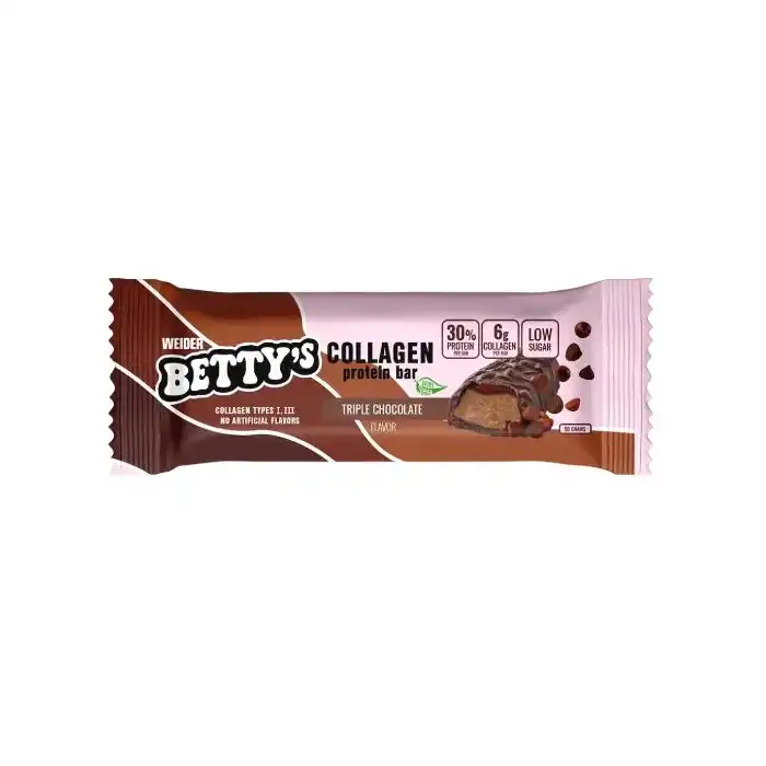 ¡23% DTO! Betty's Collagen Protein Bar Triple Chocolate 50 gr - Weider - Comparador de precios