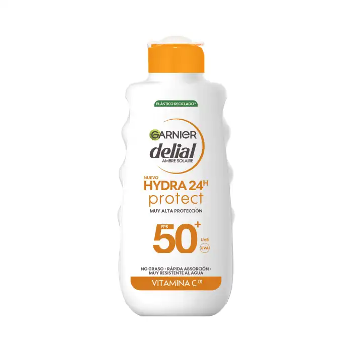 Delial Leche Solar Hydra 24H Protect SPF50+ 175 ml - Garnier - Comparador de precios