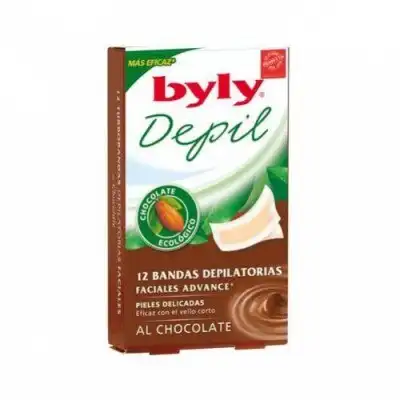 Byly Depilatorio Facial Bandas Chocolate, 12 un - Byly - Comparador de precios