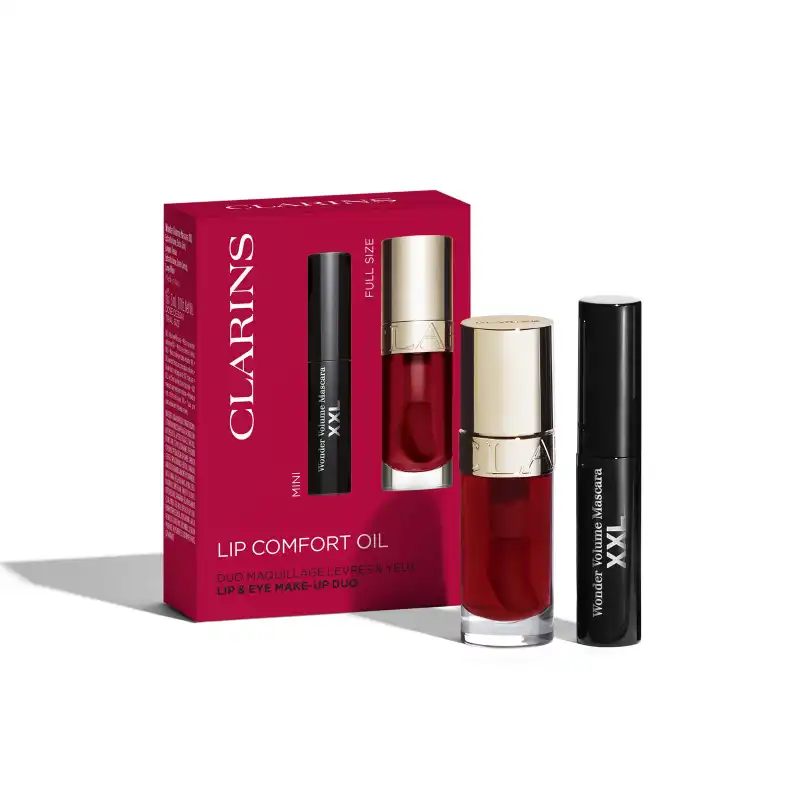 Cofre Lip Comfort Oil Lip 7 Ml + Mini Máscara 3 Ml - Clarins - Comparador de precios
