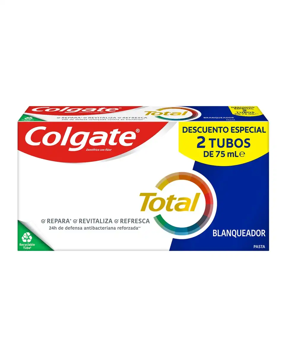 Colgate - Pack Pasta De Dientes Total Blanqueador - Colgate - Comparador de precios