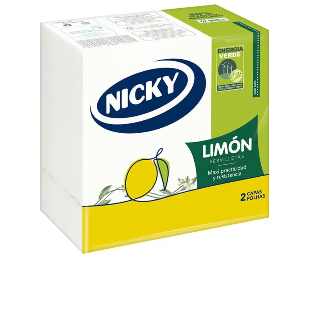 Limón servilletas 33x33 2 capas 65 u - Nicky - Comparador de precios