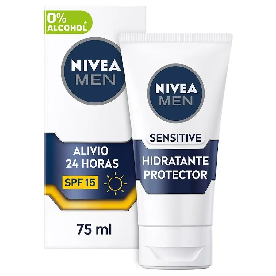 NIVEA - NIVEA MEN Sensitive Hidratante Protector FP15 Cremas faciales 75 ml male - Nivea - Comparador de precios