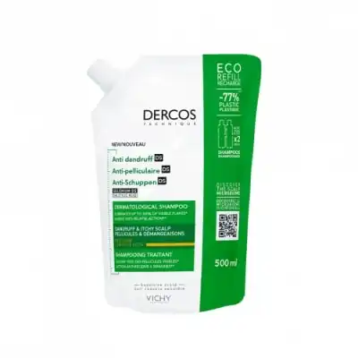 Vichy Dercos Technique Ecorefill Recarga de Champú Anticaspa, 500 ml - Vichy - Comparador de precios
