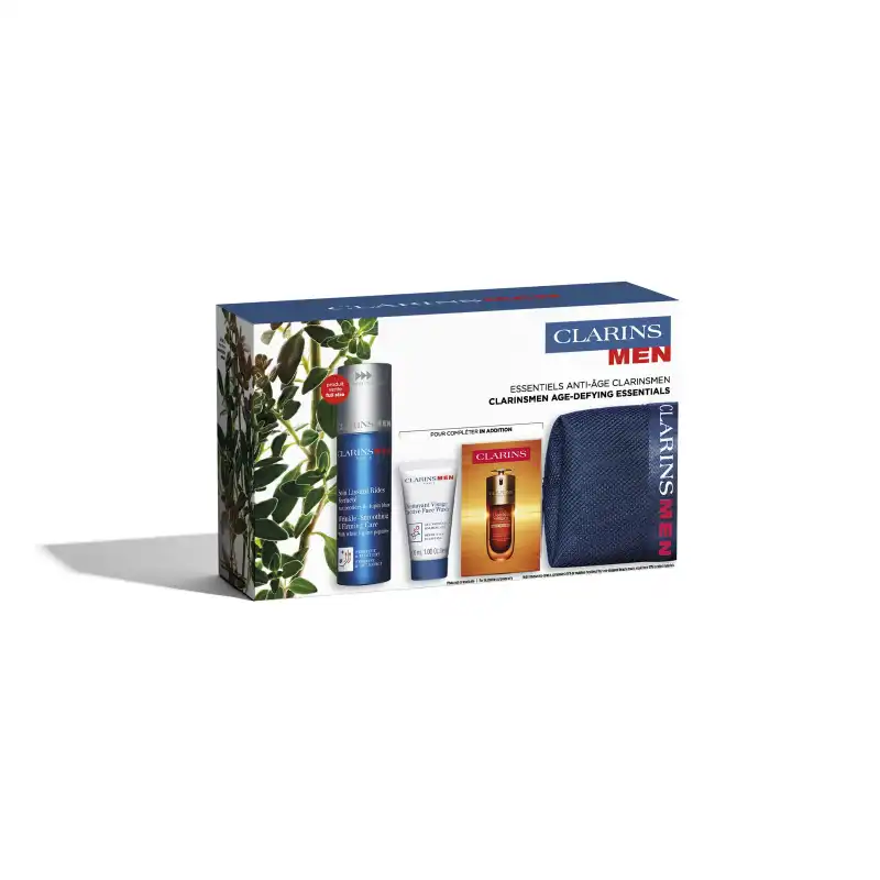 Cofre Clarins Men 50 Ml + Limpiador De Rostro 30 Ml + Double Serum Light 1 Ml - Clarins - Comparador de precios