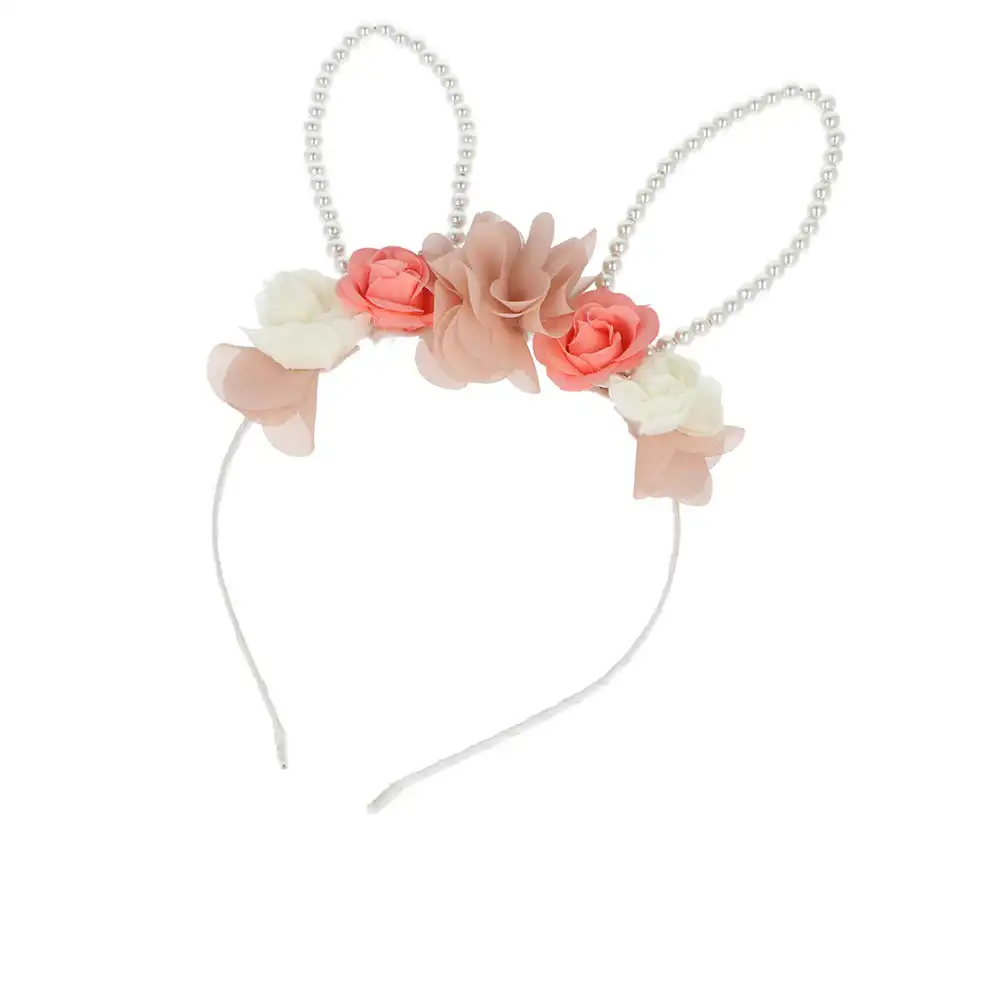 Diadema con orejitas de conejo y flores 1 u - Inca - Comparador de precios