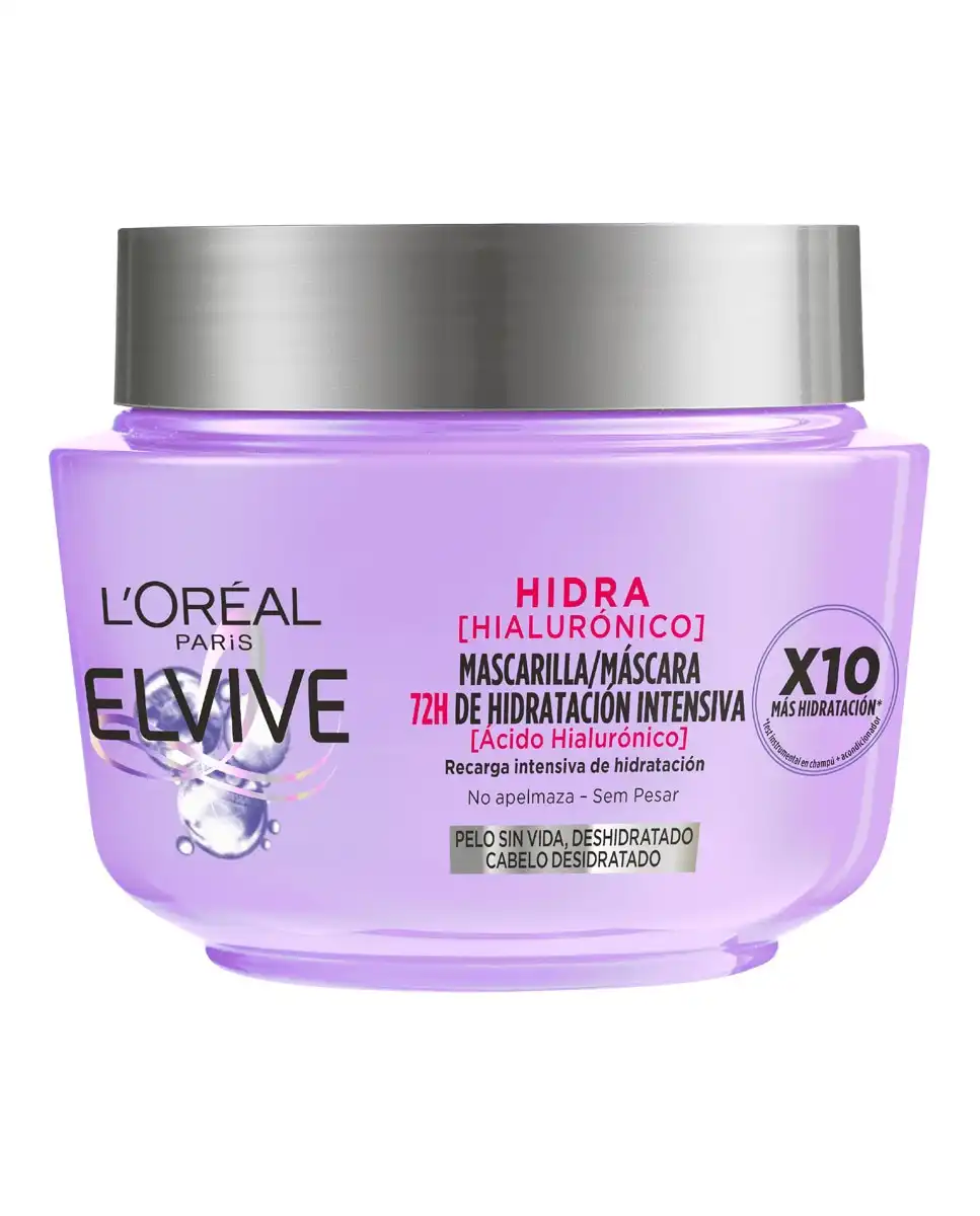 L'Oréal Paris - Mascarilla 72h Hidratación Intensiva Hidra Hialurónico Elvive - L'Oréal Paris - Comparador de precios