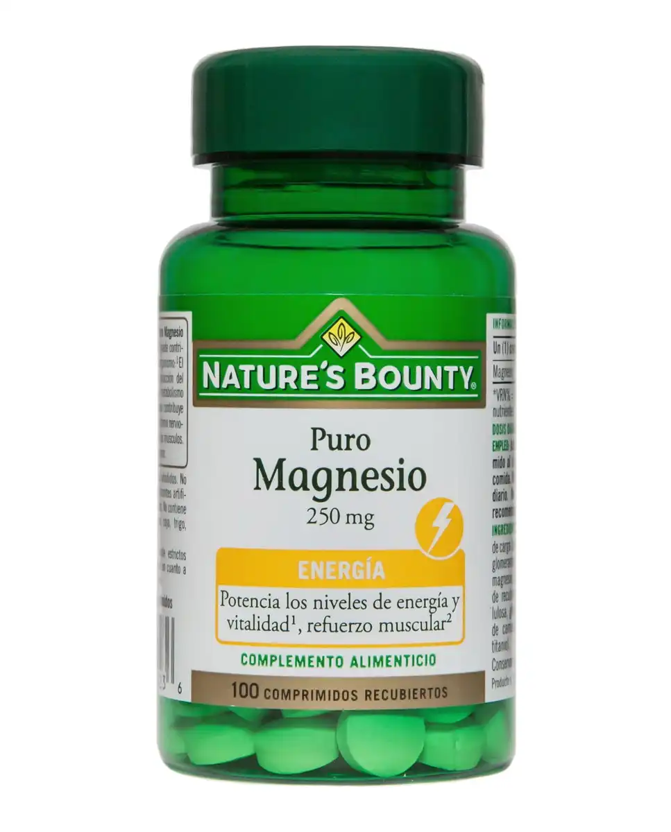 Nature's Bounty - 100 Comprimidos Magnesio 250 Mg - Nature's Bounty - Comparador de precios