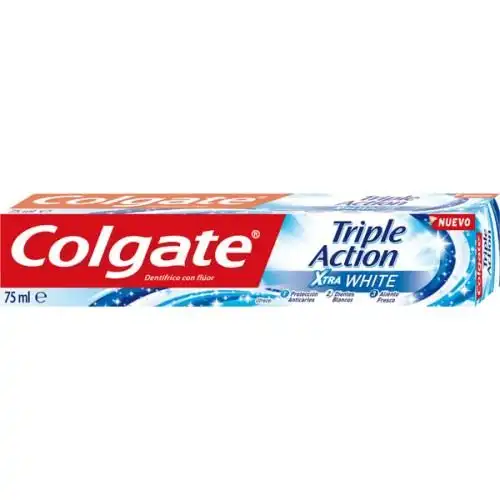 Colgate Colgate Triple Acción Blanqueadora Extra White En Aromas 75 ml Colgate Triple Acción Blanqueadora Extra White En Aromas Al Mejor Precio Y Descuento En Perfumerías Aromas. Envío Gratis - Colgate - Comparador de precios